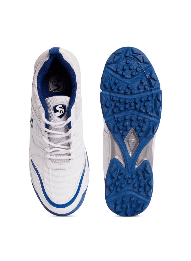 SG STEADLER 6.0 Cricket Shoes (White/Royal Blue) - UK 10 - Image 1